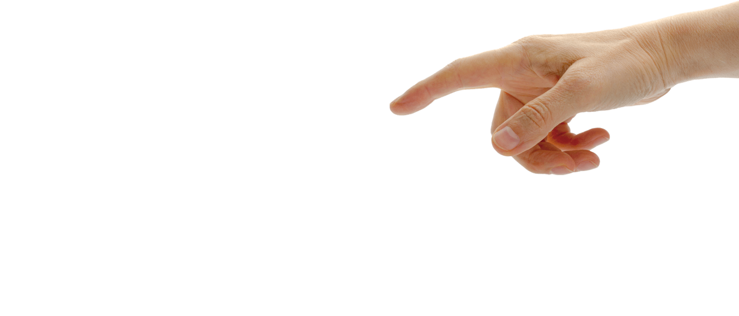 Menschen Hand, die den Zeigefinger ausstreckt
